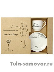 Подарочный набор: кофейная чашка с блюдцем форма Ландыш рисунок Слон Императорский фарфоровый завод