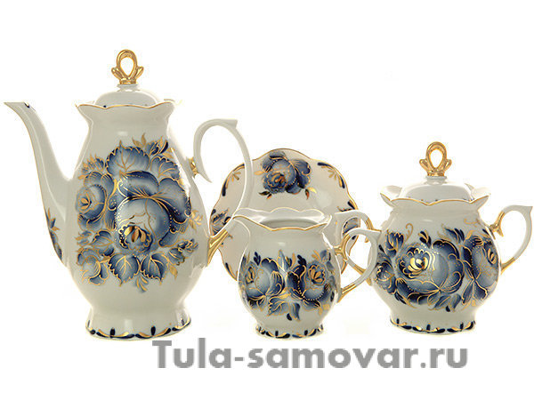Кофейный сервиз Елена Голубая мечта 6/15 Добрушский фарфоровый завод