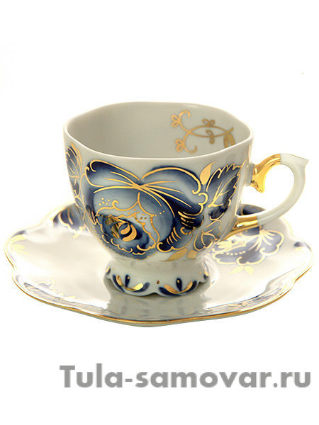 Кофейный сервиз Елена Голубая мечта 6/15 Добрушский фарфоровый завод