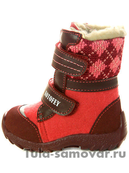 Валенки Котофей ясельно-малодетские бордовые, 157001-44