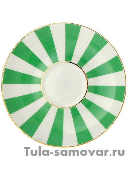 Кофейная чашка с блюдцем форма Ландыш 2 рисунок Да и нет салатовый ИФЗ