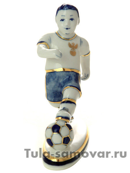 Скульптура Футболист Гжель