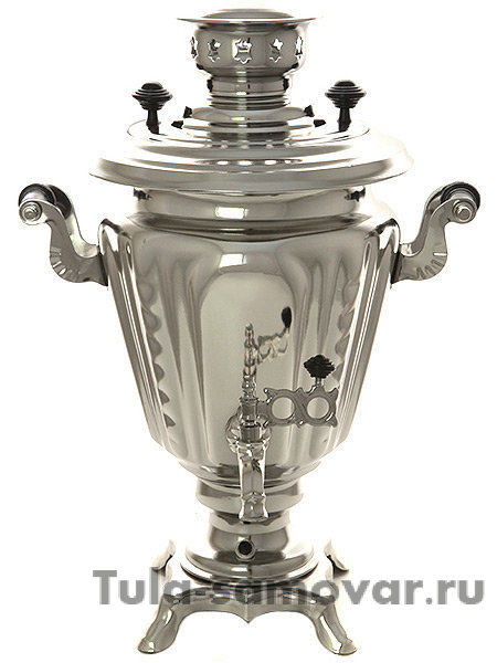 Набор самовар электрический 3 литра никелированный конус с автоотключением "Серебро", арт. 110332к