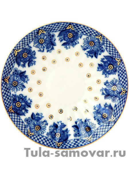 Чайная пара форма Лучистая рисунок Корзиночка Императорский фарфоровый завод