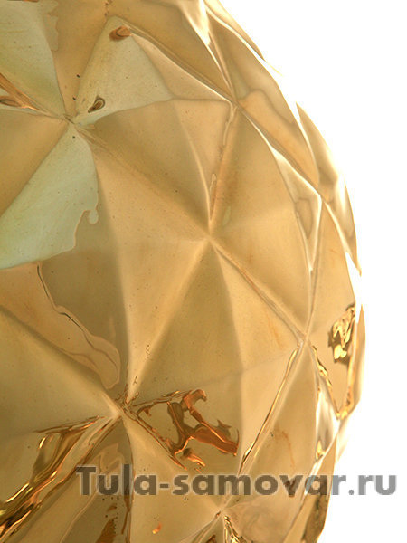 Латунный самовар на дровах 63 л с тремя краниками