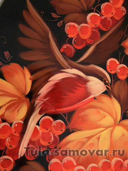 Поднос "Рябина" овальный фигурный, арт. 2127