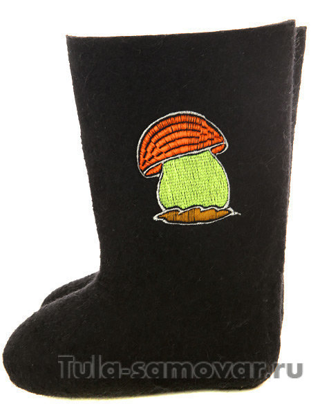 Детские валенки крашеные с вышивкой артикул 210В-76