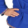 Мужская косоворотка льняная синяя 3XL-5XL