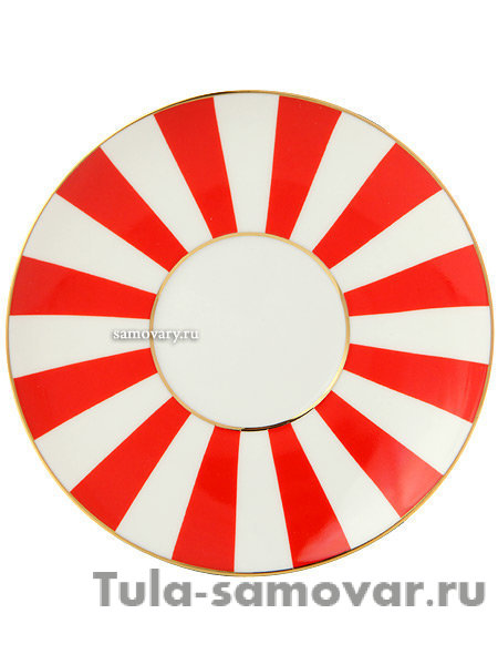 Кофейная пара форма Ландыш рисунок Да и Нет красная Императорский фарфоровый завод