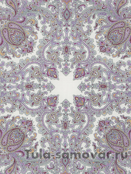 Платок из шерсти "Оберег" с шелковой бахромой 1638-2, 89х89 см