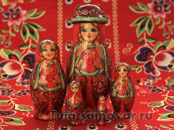 Вятская матрешка 5 куколок "Боярыня"