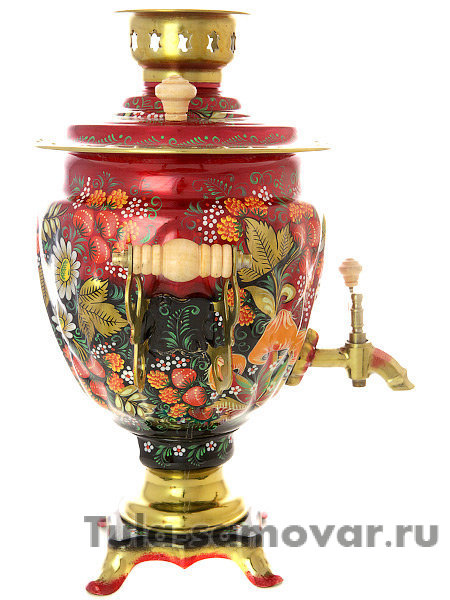 Набор самовар электрический 3 литра с художественной росписью "Грибы", арт. 130646