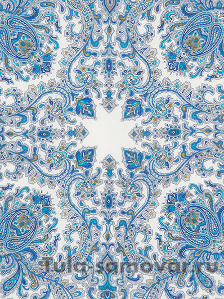 Платок из шерсти "Оберег" с шелковой бахромой 1638-4, 89х89 см