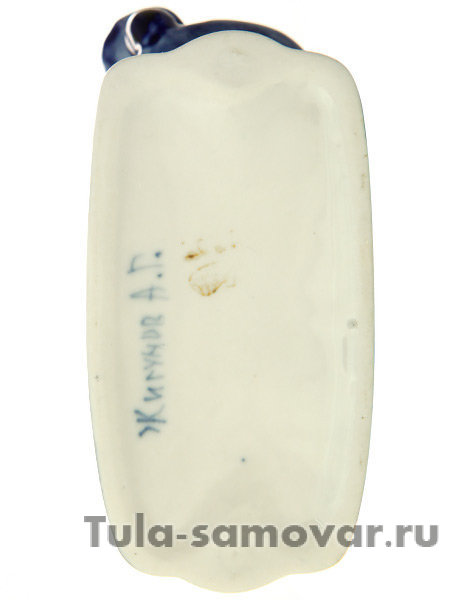 Фигурка Мальчик и собачка Гжель, авт. А.Жигунов