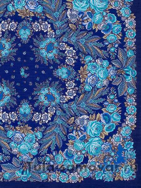 Платок из шерсти "Признание" с шелковой бахромой 1462-14, 146х146 см