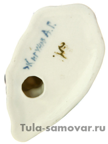 Фигурка Собака и щенок Гжель, авт. А.Жигунов