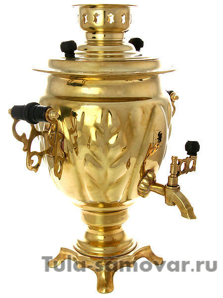 Электрический самовар 3 литра желтый "желудь" с термовыключателем, завод Штамп, арт. 161500