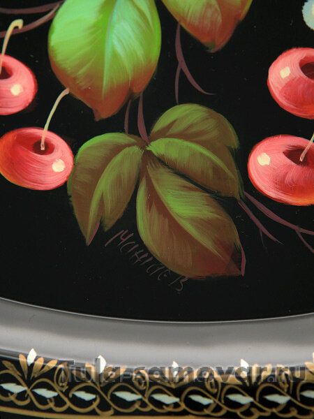 Поднос "Ягоды на черном" 38*30 см, арт. А-5.17