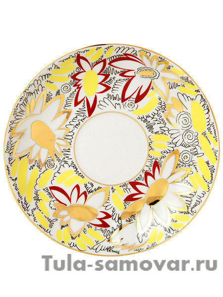 Сервиз чайный форма Тюльпан рисунок Золотые ромашки 6/20 Императорский фарфоровый завод