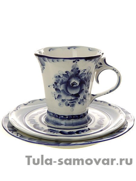 3-х предметный чайный набор Гжель "Катерина"
