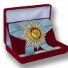Звезда ордена Святого Андрея Первозванного (с кристаллами и жемчугом Swarovski) копия