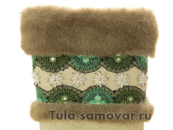 Женские валенки белые эксклюзивные артикул 220Э-012