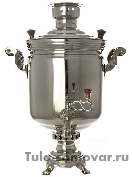Набор "Праздник" самовар комбинированный 7 л цилиндр никелированный