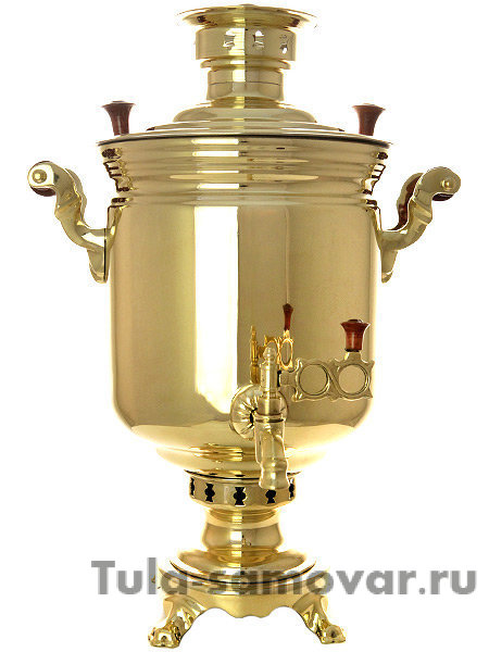 Набор самовар комбинированный 7 л цилиндр желтый
