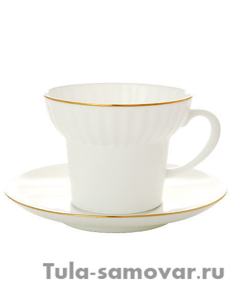 Сервиз чайный форма Волна рисунок Золотой кантик с отводкой 6/20 Императорский фарфоровый завода