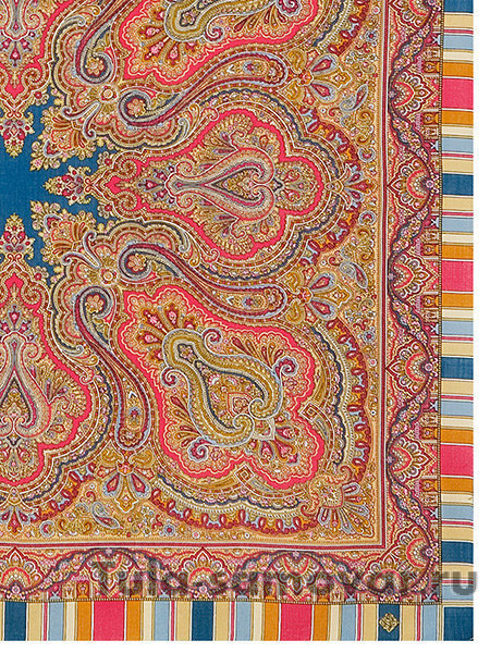 Платок шерстяной с осыпкой (оверлоком) "Татьяна" 1564-2, 89х89 см