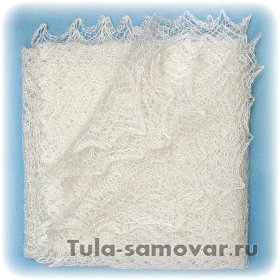 Оренбургский ажурный платок ручной работы, арт. ШП0007, 125х125