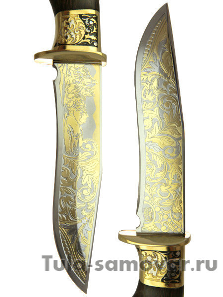 Нож "Бриз" в кожаных ножнах, Златоуст
