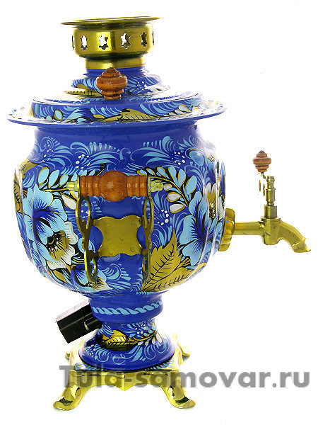 Набор самовар электрический 3 литра с художественной росписью "Кружево",  арт. 110436