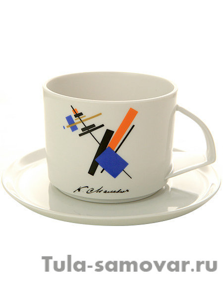 Чайная чашка с блюдцем форма Баланс рисунок Малевич ИФЗ