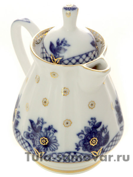 Сливочник форма Лучистая рисунок Корзиночка Императорский фарфоровый завод