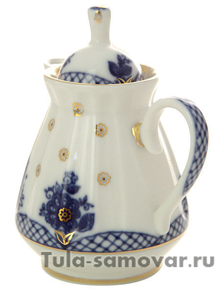 Сливочник форма Лучистая рисунок Корзиночка Императорский фарфоровый завод