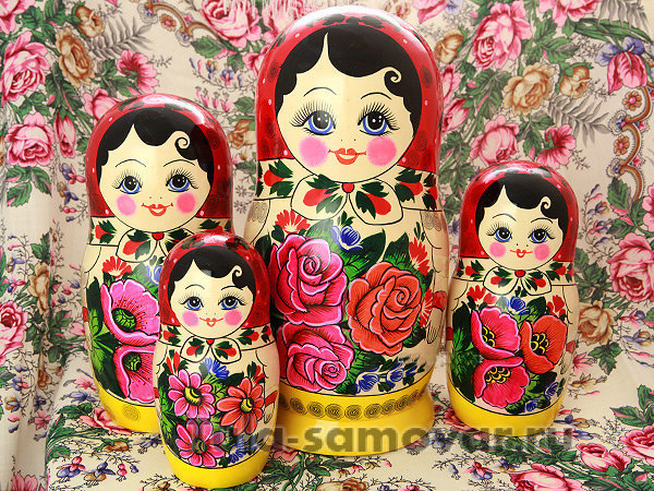 Матрешка "Хохлома семеновская", арт. 1500