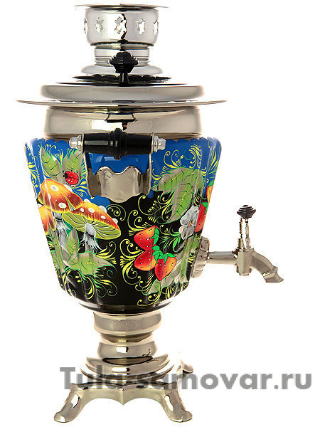 Набор самовар электрический 3 литра с художественной росписью "Летняя полянка", арт. 140450