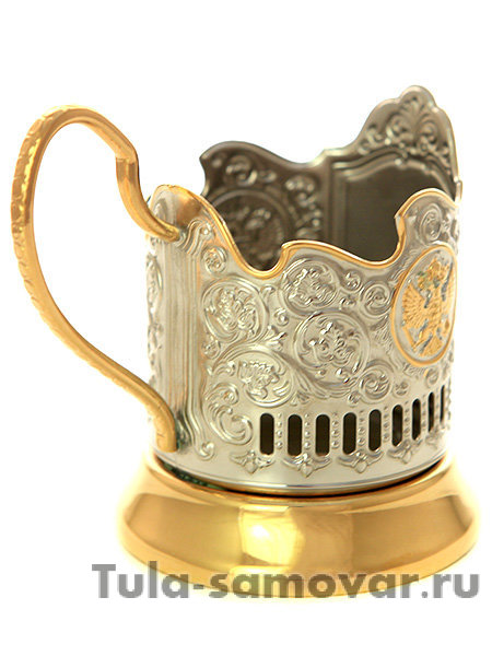 Подстаканник для чая с позолотой "Символ 2018 года - Собака"