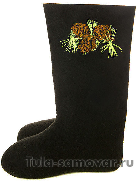 Мужские валенки крашеные с вышивкой артикул 210В-01
