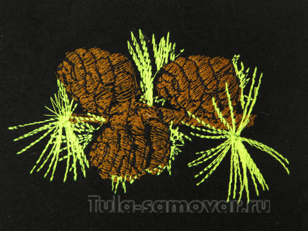 Мужские валенки крашеные с вышивкой артикул 210В-01