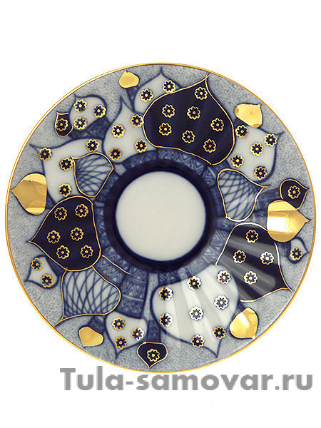 3-x предметный чайный комплект форма Лучистая рисунок Перезвоны Императорский фарфоровый завод