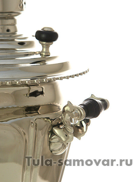 Самовар на дровах 5 л граненый никелированный конус фабрика Аленчиков и Зимин