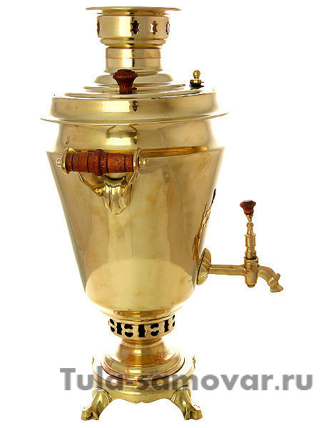 Самовар на дровах 5 л желтый конус + труба