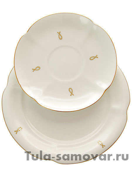 Сервиз чайный форма Наташа рисунок Петельки 6/20 Императорский фарфоровый завод