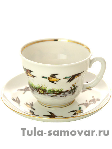 Сервиз чайный форма Сударыня рисунок Летят утки 6/14 Императорский фарфоровый завод