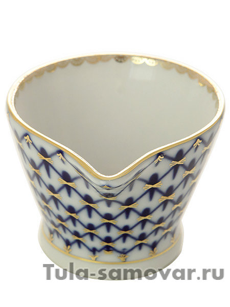 Фарфоровый соусник 150 мл форма Молодежная рисунок Кобальтовая сетка Императорский фарфоровый завод