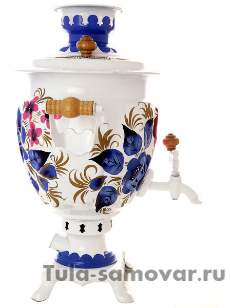 Набор самовар электрический 3 литра с художественной росписью "Птичка на гжели", арт. 130643