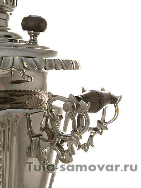 Самовар на дровах 5 л рифленый никелированный конус Баташева