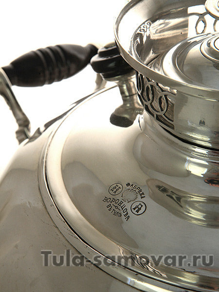 Самовар на дровах 7 л посеребренный шар фабрика Воронцова